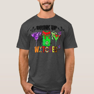 Drink Up Witches Hippie Halloween,Wine Lovers Tric T-Shirt