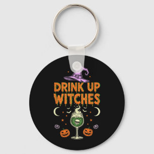 Drink Up Witches Purple Hat Funny Halloween Men Key Ring