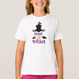 Drink Up Witches, Witch, Bats, Halloween T-Shirt