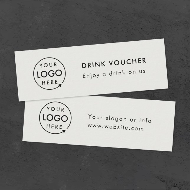 Drink Voucher | Corporate Event Grey Logo Card (Creator Uploaded)