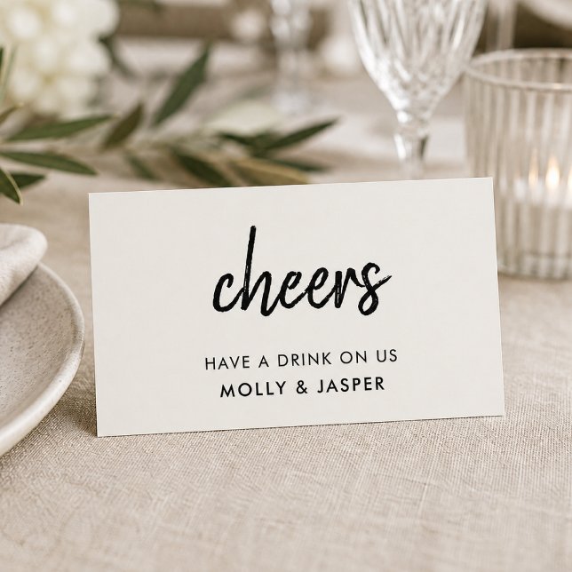 Drink Voucher | Grey Minimalist Coupon Card (Creator Uploaded)