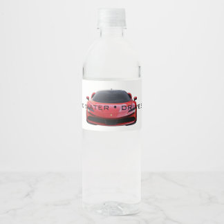 Drink Water Drive Safe Car Water Bottle Label