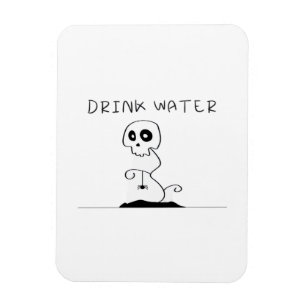 Drink Water - Eat Drink And Be Scary Retro Classic Magnet