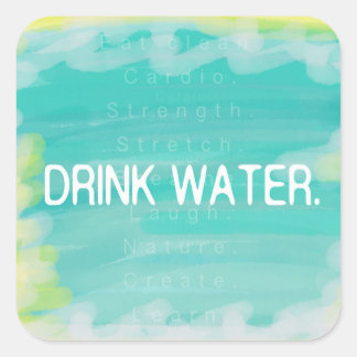 Drink water motivation sticker