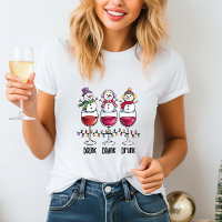 Drink Wine Christmas Women's T-Shirt