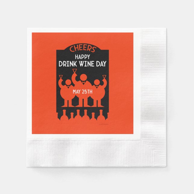 Drink Wine Day  May 25 Napkin (Front)