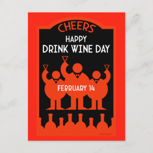 Drink Wine Day Postcard