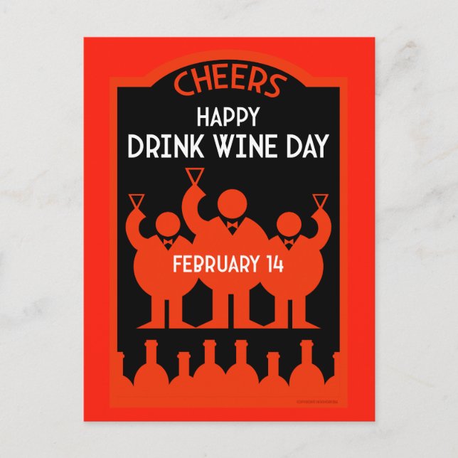 Drink Wine Day  Postcard (Front)