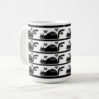 Drink with black cats coffee mug