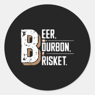 Drinker Bbq Lover Grilling Barbecue Party 4 Classic Round Sticker