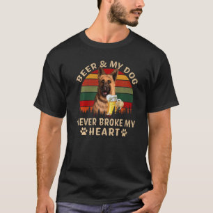 Drinkers 365 Beer & German Shepherd Dog Never Brok T-Shirt