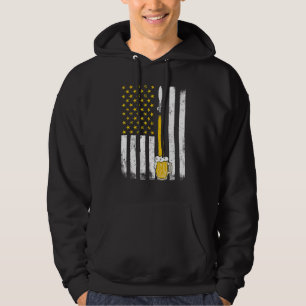 Drinkers 365 Craft Beer American Flag USA Hoodie