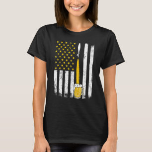 Drinkers 365 Craft Beer American Flag USA T-Shirt