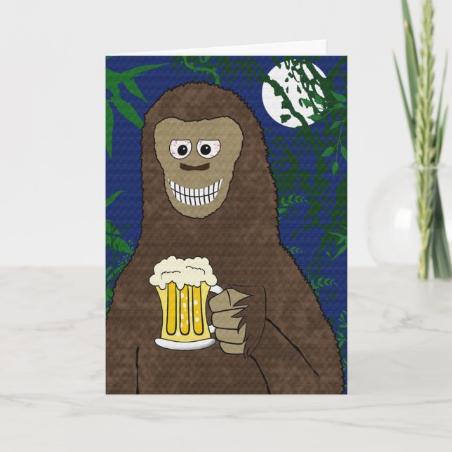 Drinkin' Bigfoot Card (Front)
