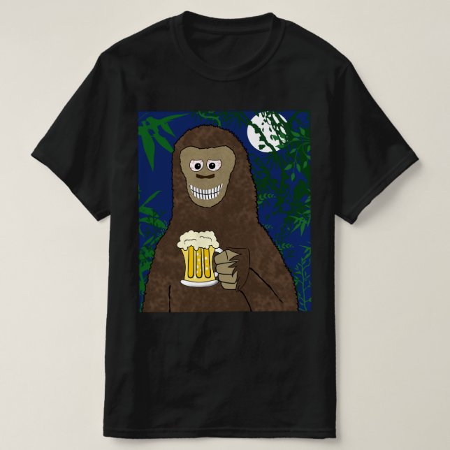 Drinkin' Bigfoot T-Shirt (Design Front)