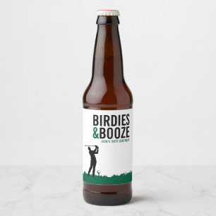 Drinkin' & Drivin' Adult Golf Birthday Party Beer Bottle Label