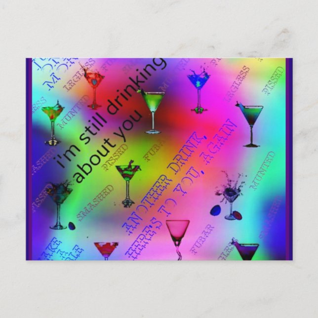Drinking about you postcard (Front)