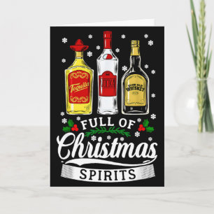 Drinking Alcohol Christmas Party Gift Full Of Chri Card