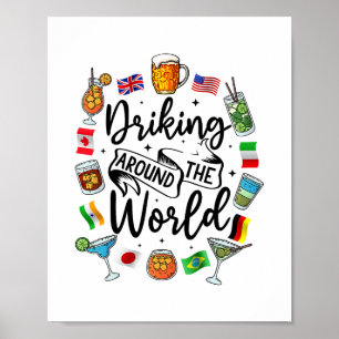Drinking Around The World Vacation Drinking Showca Poster