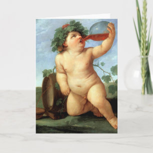 Drinking Bacchus Greeting Card
