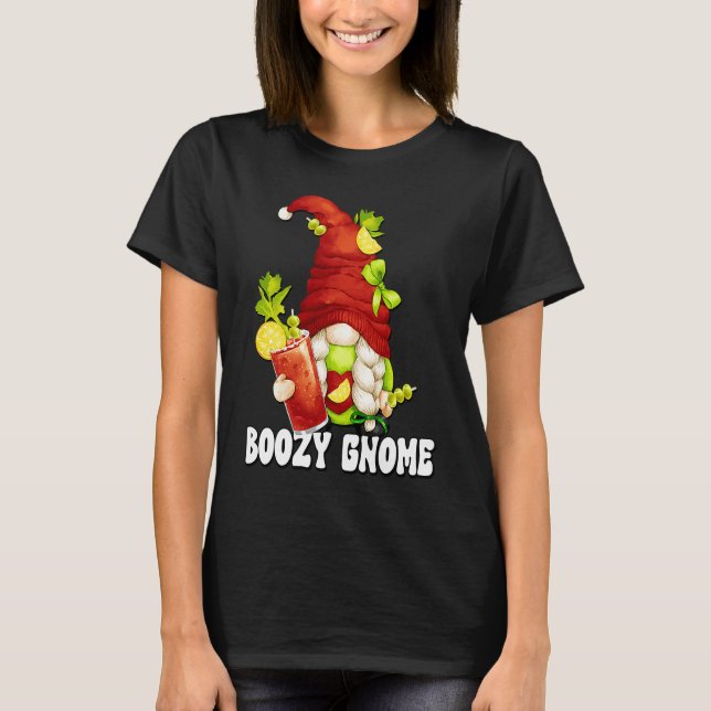 Drinking Bloody Mary Gnome For Women And Girls Tri T-Shirt (Front)