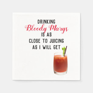 Drinking Bloody Marys Napkin