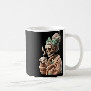 Drinking Coffee Skull Skeleton For Women Gift Coff Mug