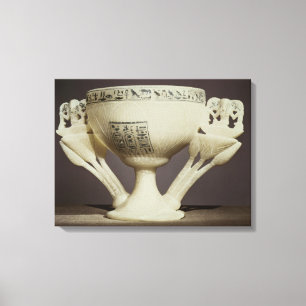Drinking cup in the form of half-opened lotus canvas print