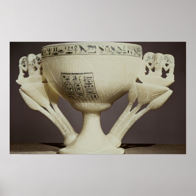 Drinking cup in the form of half-opened lotus poster (Front)