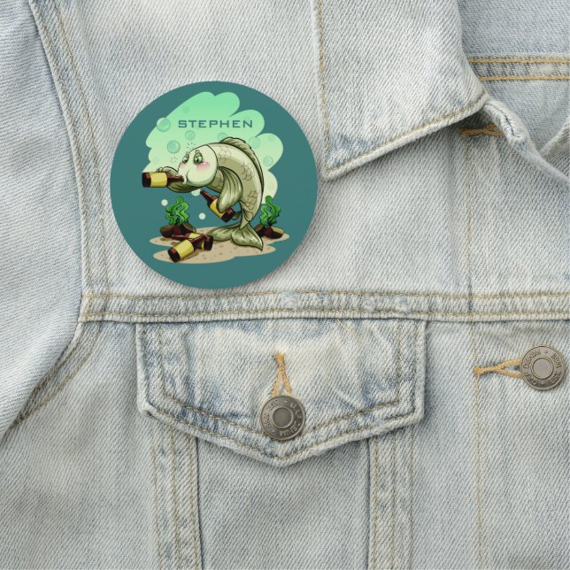 Drinking Fish custom name Tag (In Situ)