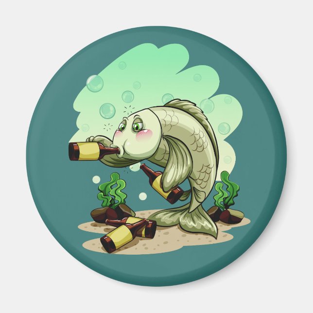 Drinking Fish magnet (Front)