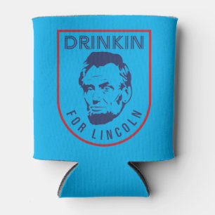 Drinking for Lincoln July 4th Can Cooler