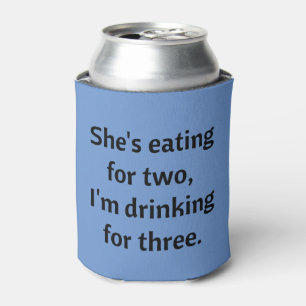 Drinking for Three funny Dad Joke Can Cooler