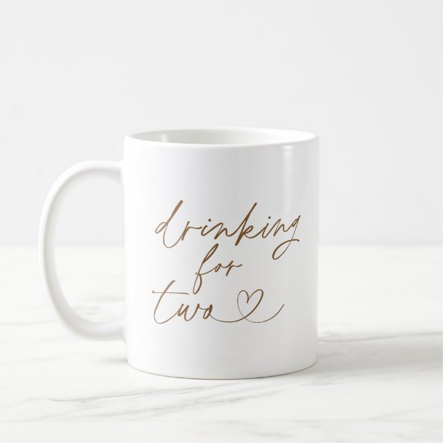 Drinking for Two Coffee Mug | A Baby is Brewing (Left)