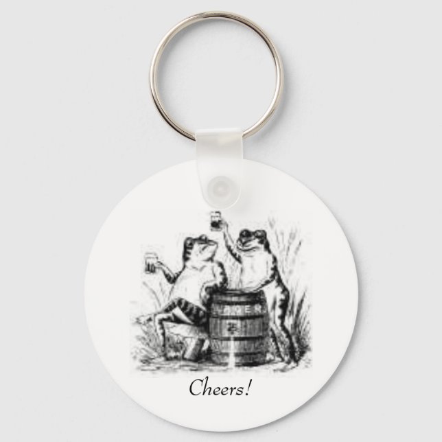 Drinking Frogs-Cheers! Key Ring (Front)