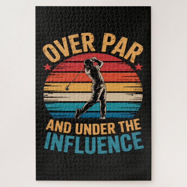 Drinking Funny Golfing Jigsaw Puzzle (Vertical)