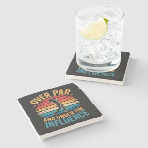 Drinking Funny Golfing Stone Coaster
