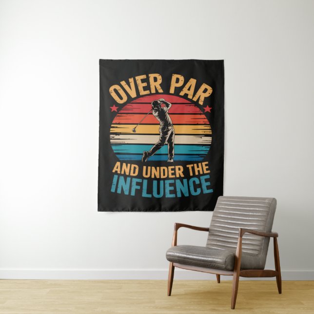 Drinking Funny Golfing Tapestry (In Situ)