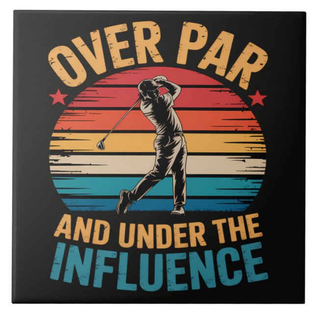 Drinking Funny Golfing Tile (Front)