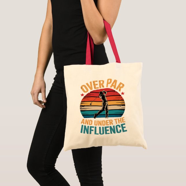 Drinking Funny Golfing Tote Bag (Front (Product))