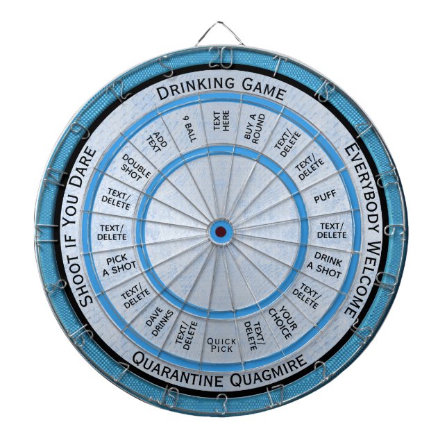 Drinking Game All Custom Text Regulation Dartboard (Front)