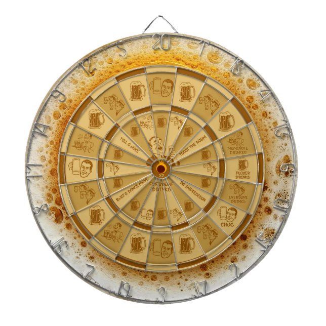 DRINKING GAME BEER BUBBLES DARTBOARD (Front)