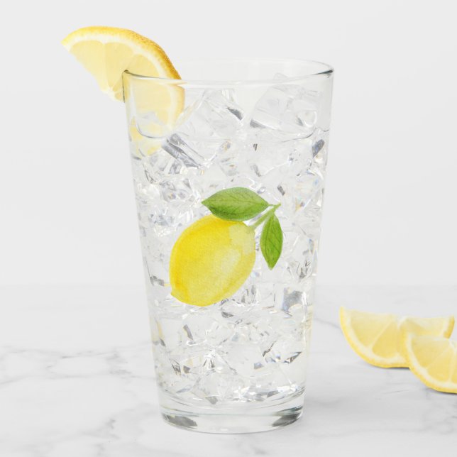 Drinking Glass - lemon (Front Ice)