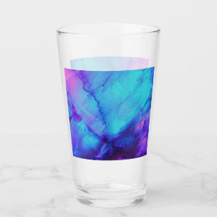 Drinking Glass - Pink & Blue Opal