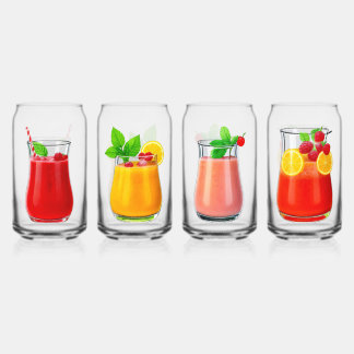 Drinking Glasses Set of 4 – Colourful Glass Cups