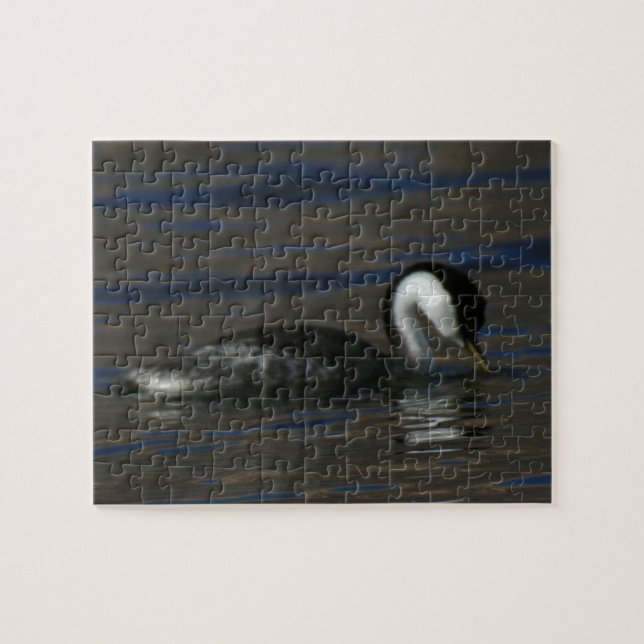 Drinking Grebe Jigsaw Puzzle (Horizontal)
