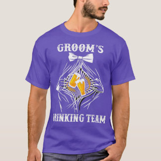 Drinking Groom Team Squad Funny Bachelor Party T-Shirt