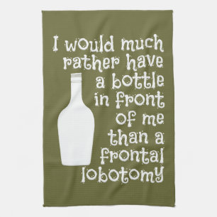 Drinking humour custom colour kitchen towel