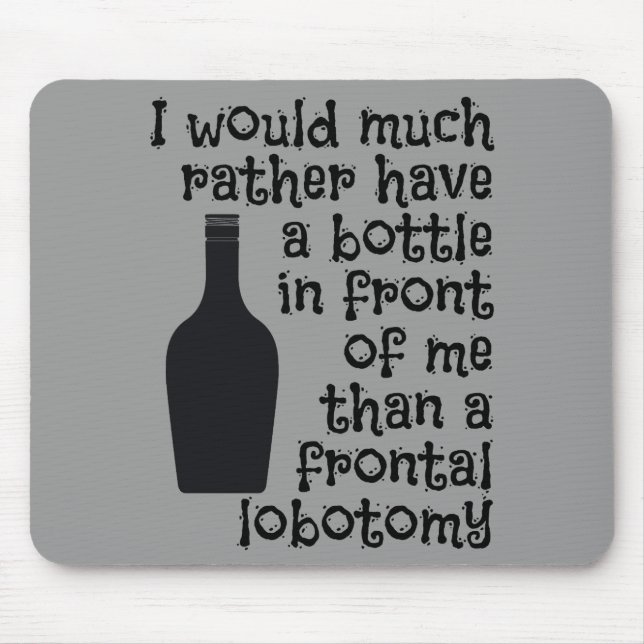 Drinking humour custom colour mousepad (Front)
