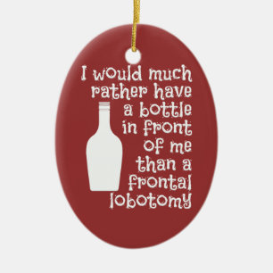 Drinking humour custom colour ornament